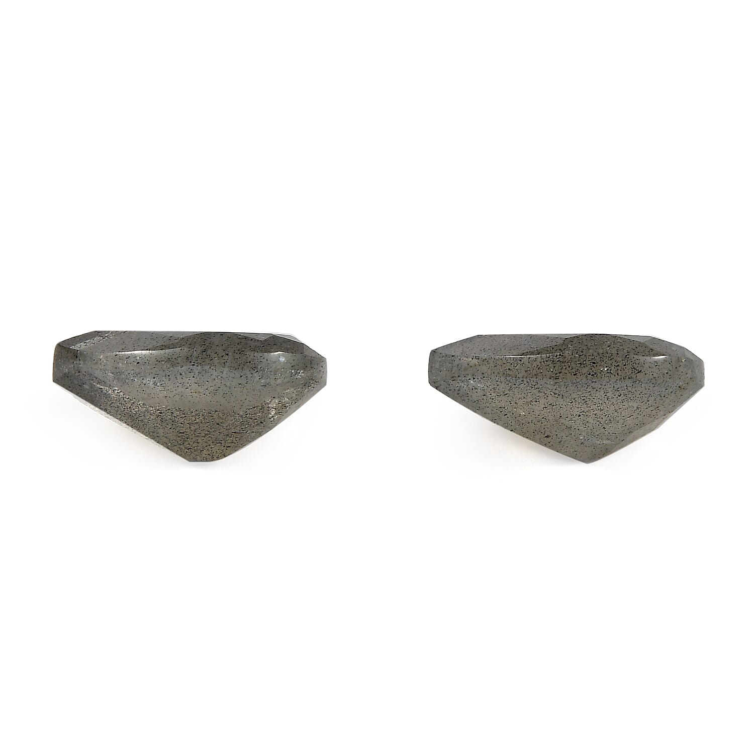 Premium Malagasy Labradorite Set of 2 (Pear 9x6 mm) 2.31 ctw