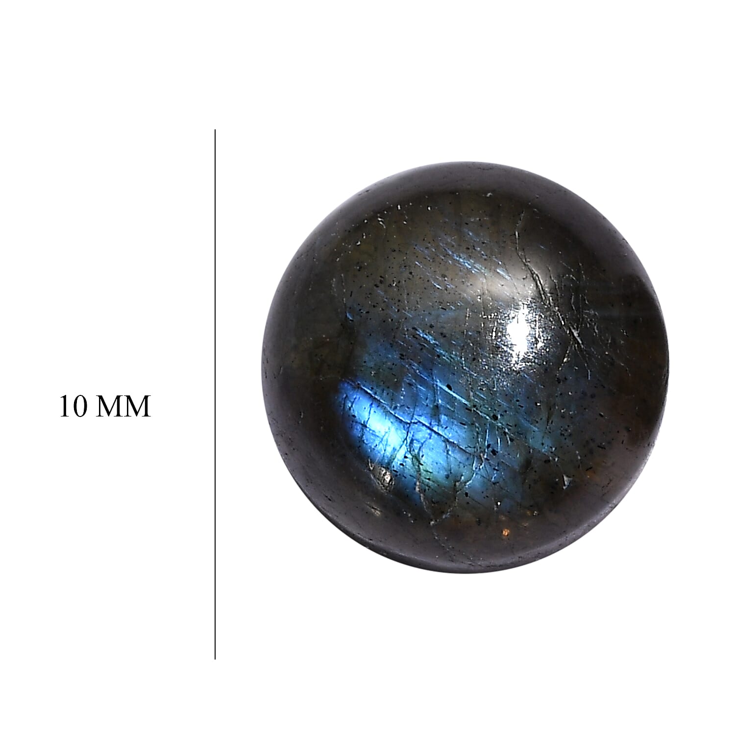 AAA Malagasy Labradorite Set of 2 (Rnd 10 mm) 8.09 ctw