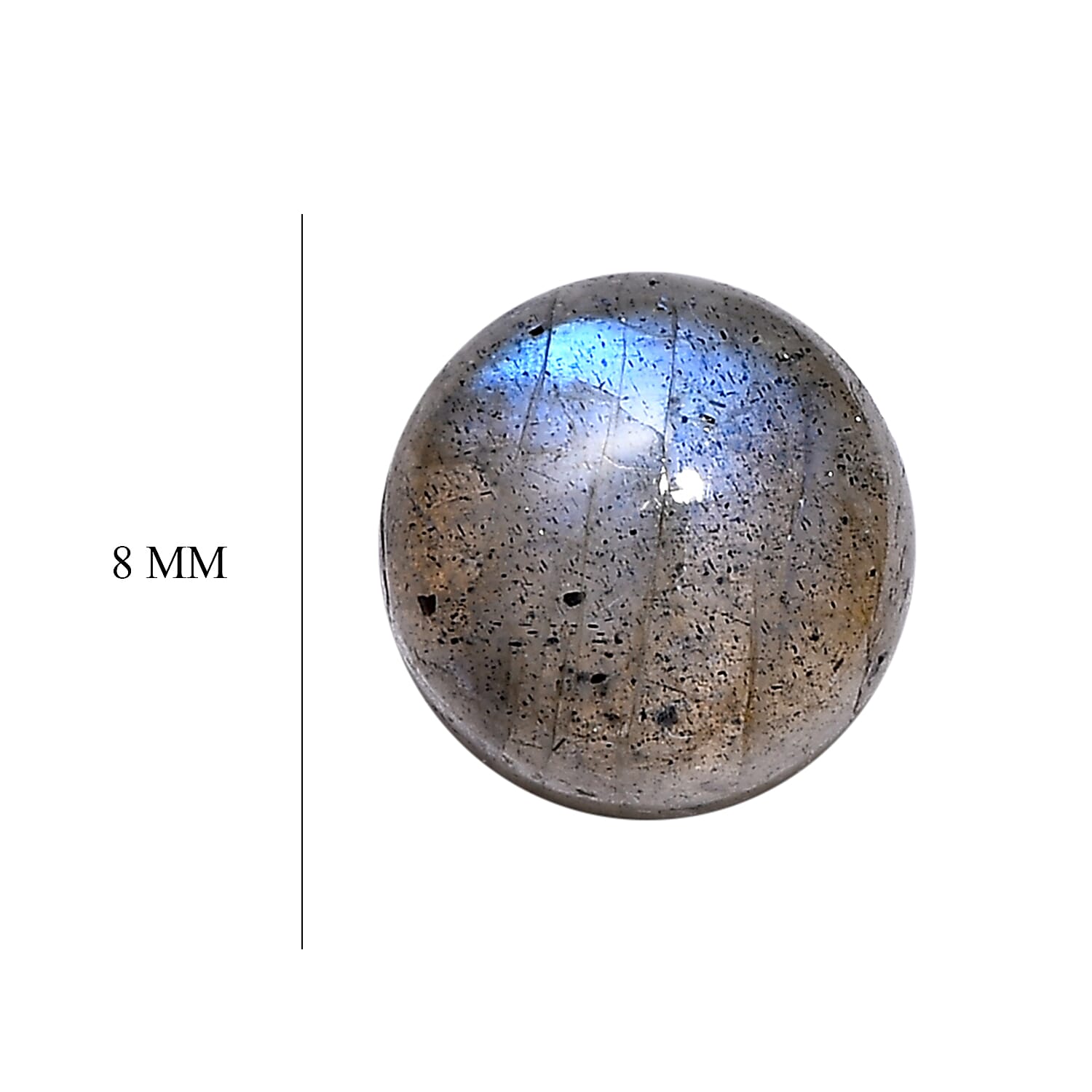 Premium Malagasy Labradorite Set of 3 (Rnd 8 mm) 6.54 ctw