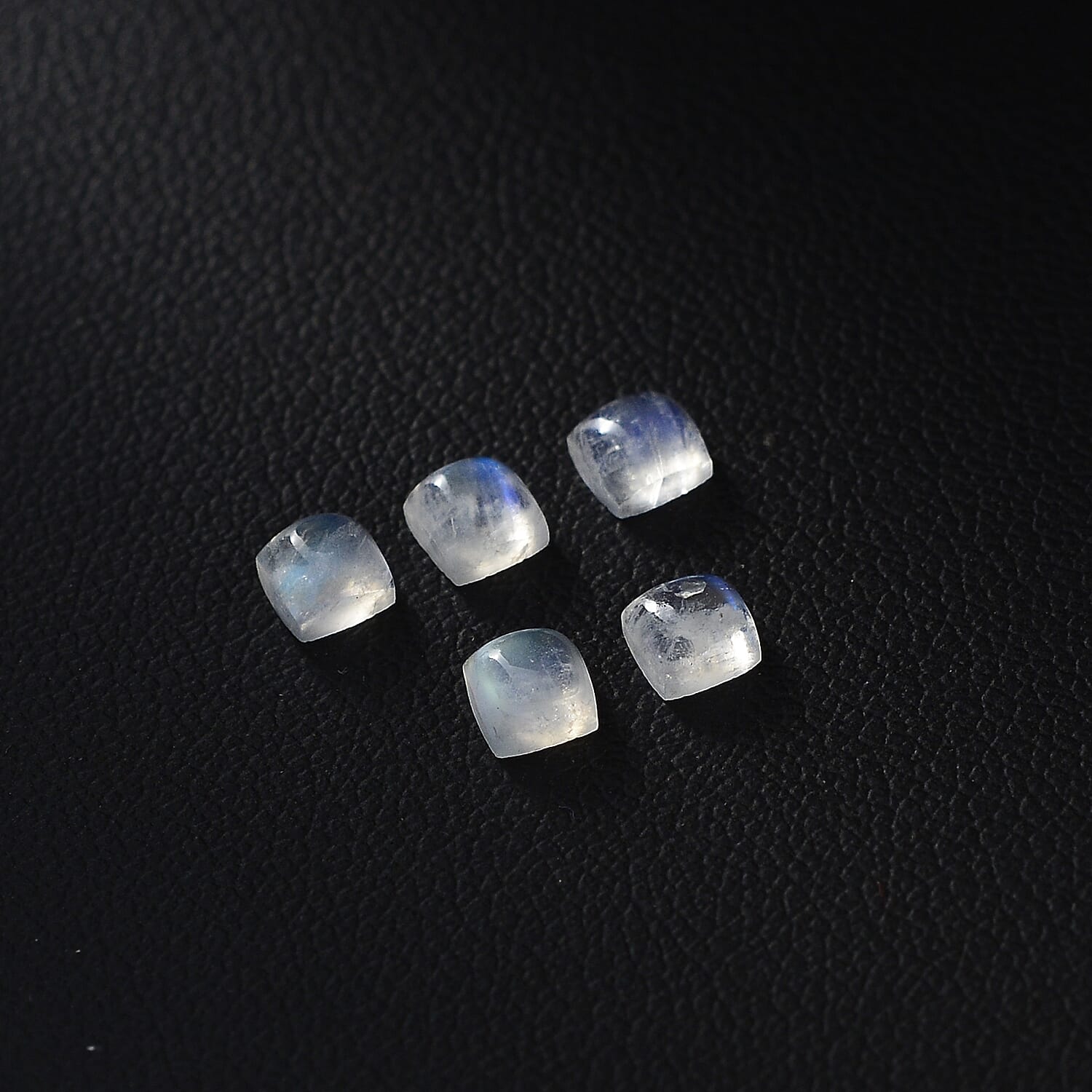 Rainbow Moonstone Set of 5 (Cush 4x4 mm) 1.88 ctw