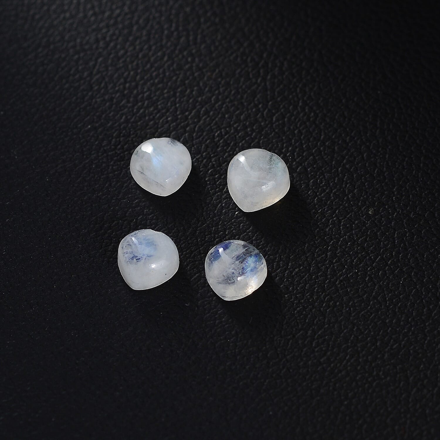 Rainbow Moonstone Set of 4 (Hrt 5 mm) 2.15 ctw