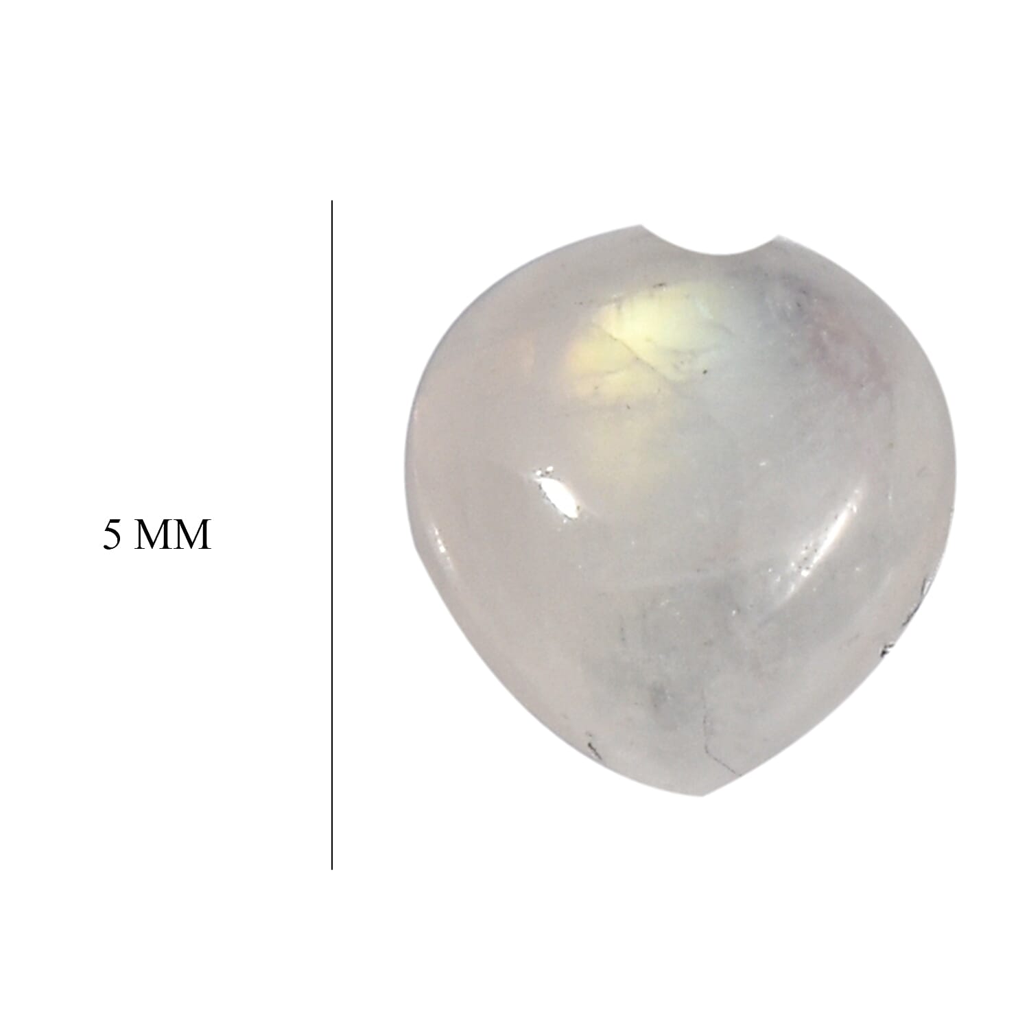 Rainbow Moonstone Set of 4 (Hrt 5 mm) 2.15 ctw