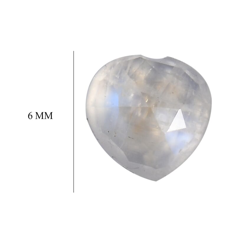 Rainbow Moonstone Set of 3 (Hrt 6 mm) 2.39 ctw