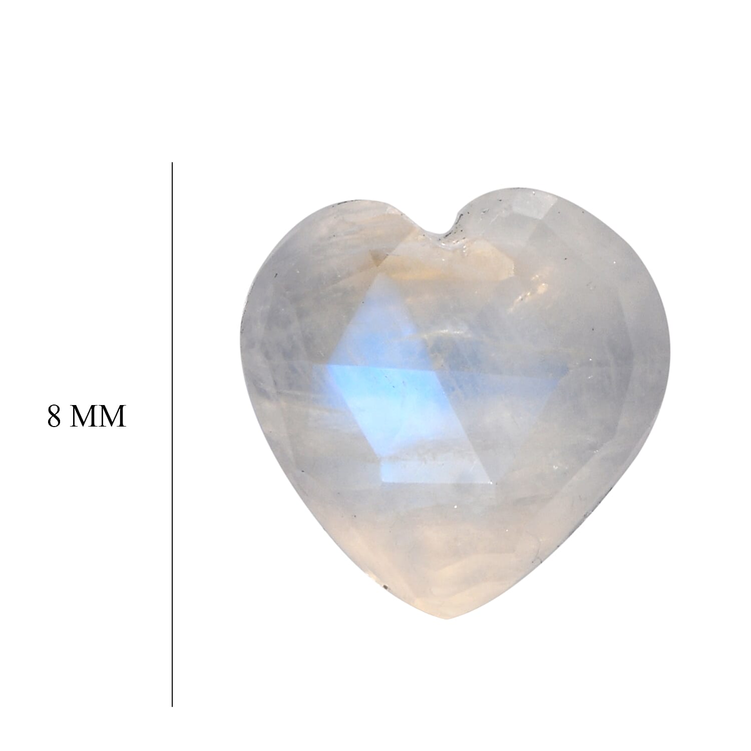 Rainbow Moonstone Set of 2 (Hrt 8 mm) 4.06 ctw