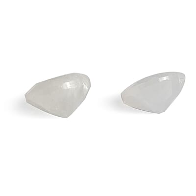 Rainbow Moonstone Set of 2 (Hrt 9 mm) 4.49 ctw