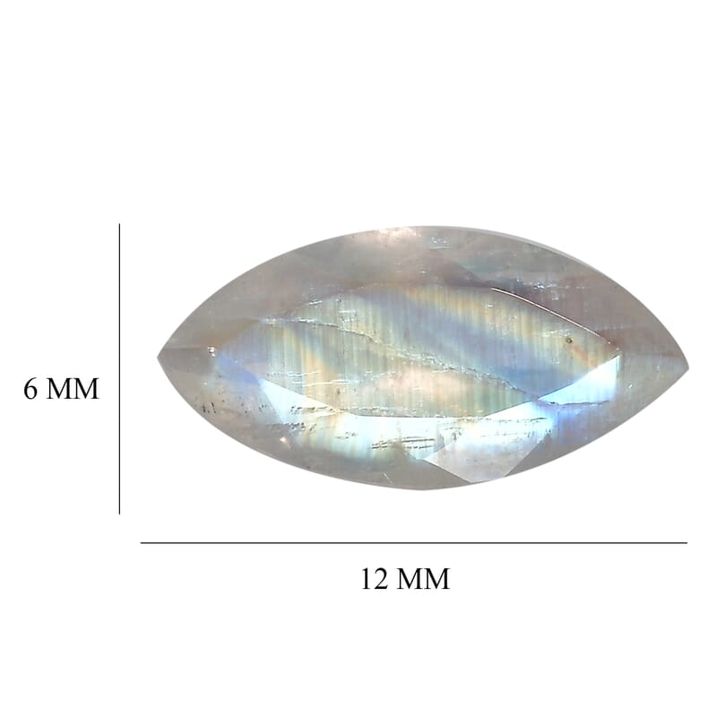 Rainbow Moonstone Set of 2 (Mrq 12x6 mm) 2.82 ctw