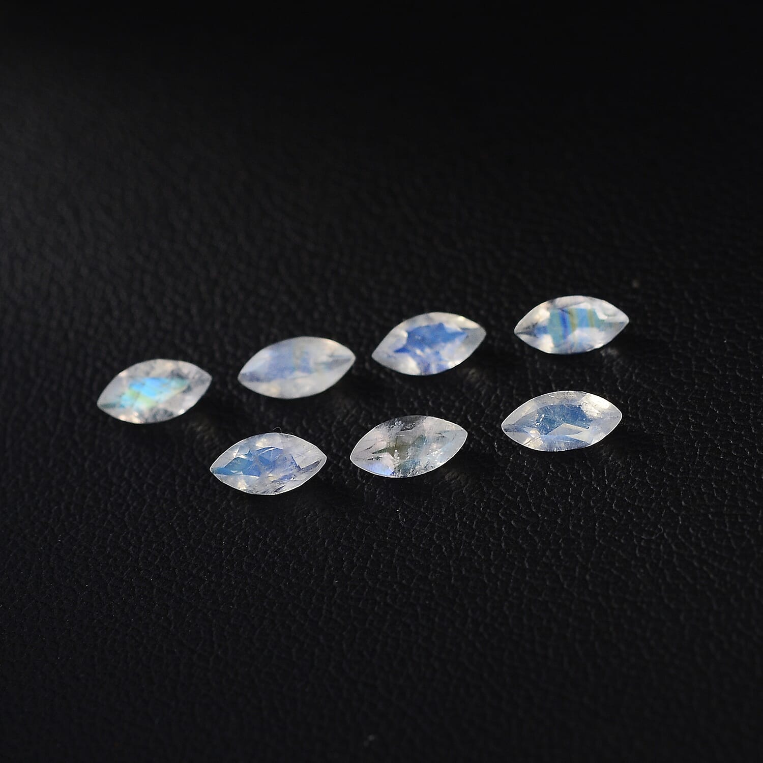 Premium Rainbow Moonstone Set of 7 (Mrq 6x3 mm) 1.55 ctw