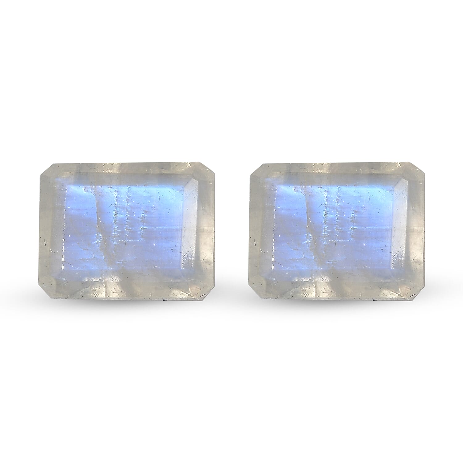 Rainbow Moonstone Set of 2 (Oct 9x7 mm) 4.60 ctw