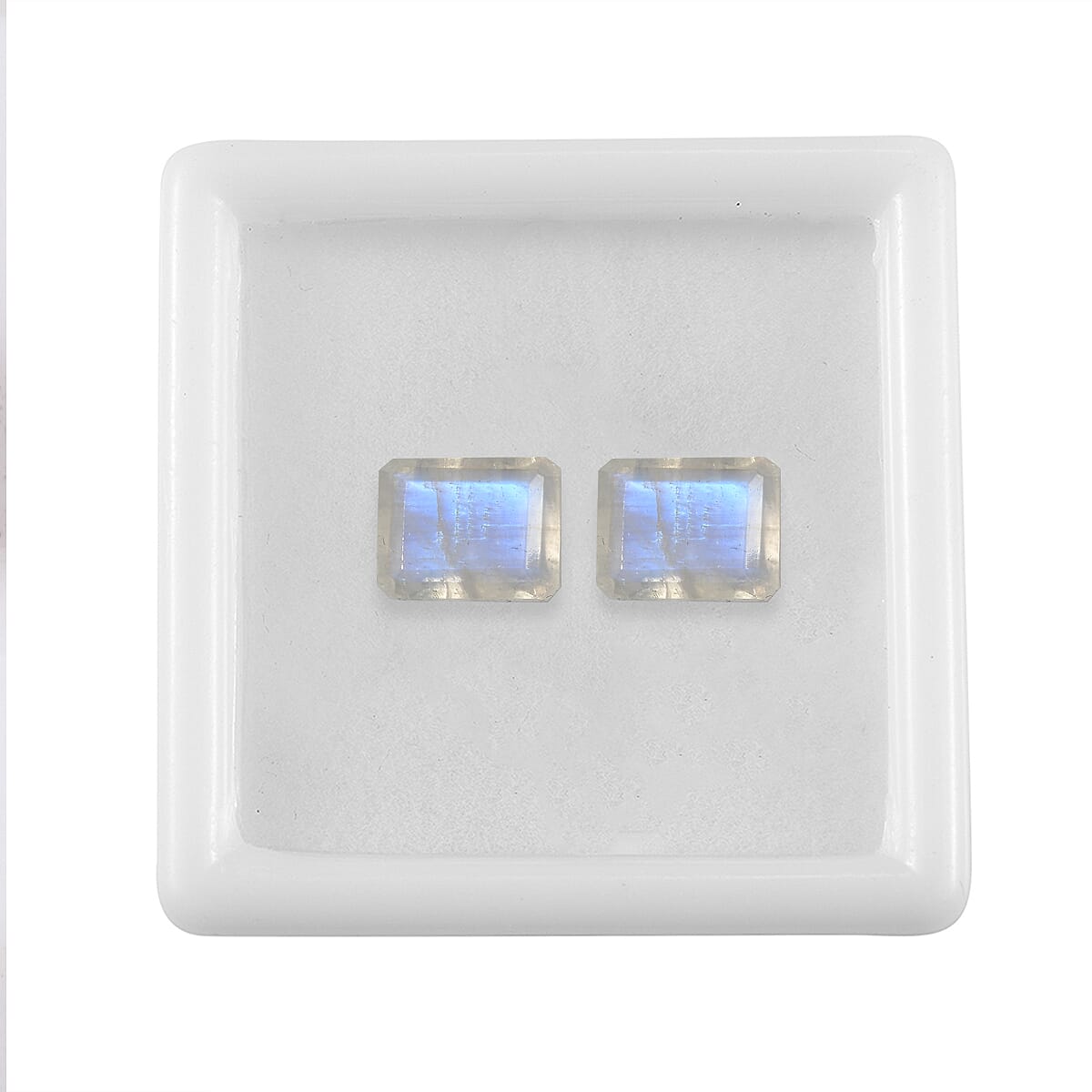 Rainbow Moonstone Set of 2 (Oct 9x7 mm) 4.60 ctw