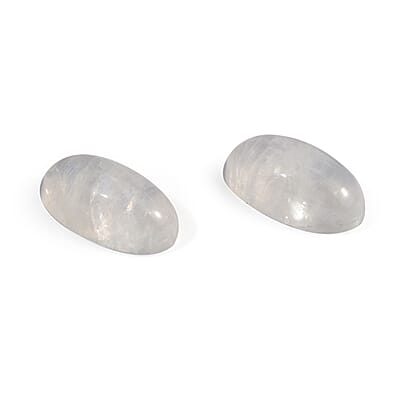 Rainbow Moonstone Set of 2 (Ovl 10x5 mm) 2.50 ctw