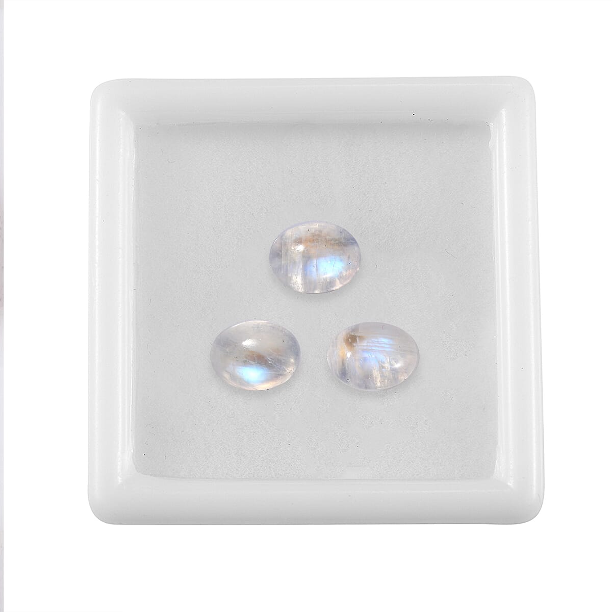 Rainbow Moonstone Set of 3 (Ovl 8x6 mm) 3.62 ctw