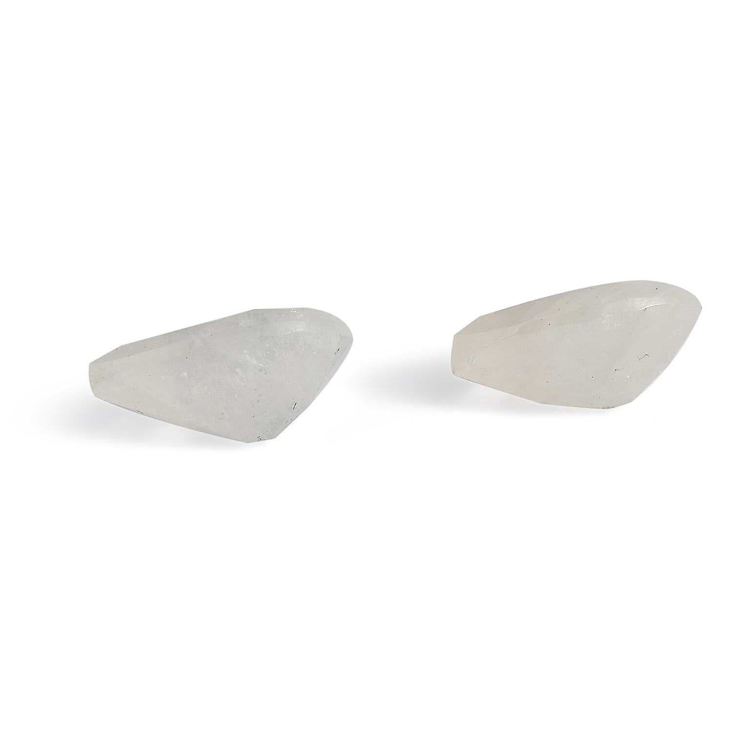 Premium Rainbow Moonstone Set of 2 (Pear 10x7 mm) 3.38 ctw