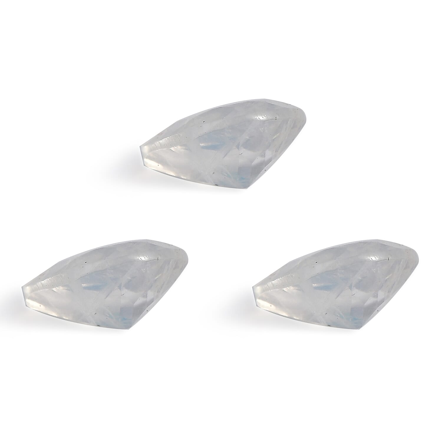Premium Rainbow Moonstone Set of 3 (Pear 7x5 mm) 1.96 ctw
