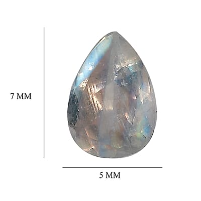 Premium Rainbow Moonstone Set of 3 (Pear 7x5 mm) 1.96 ctw