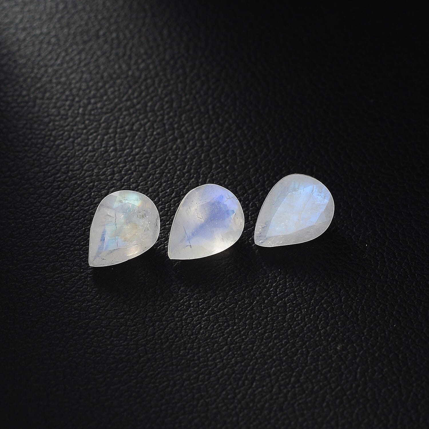 Rainbow Moonstone Set of 3 (Pear 8x6 mm) 2.97 ctw