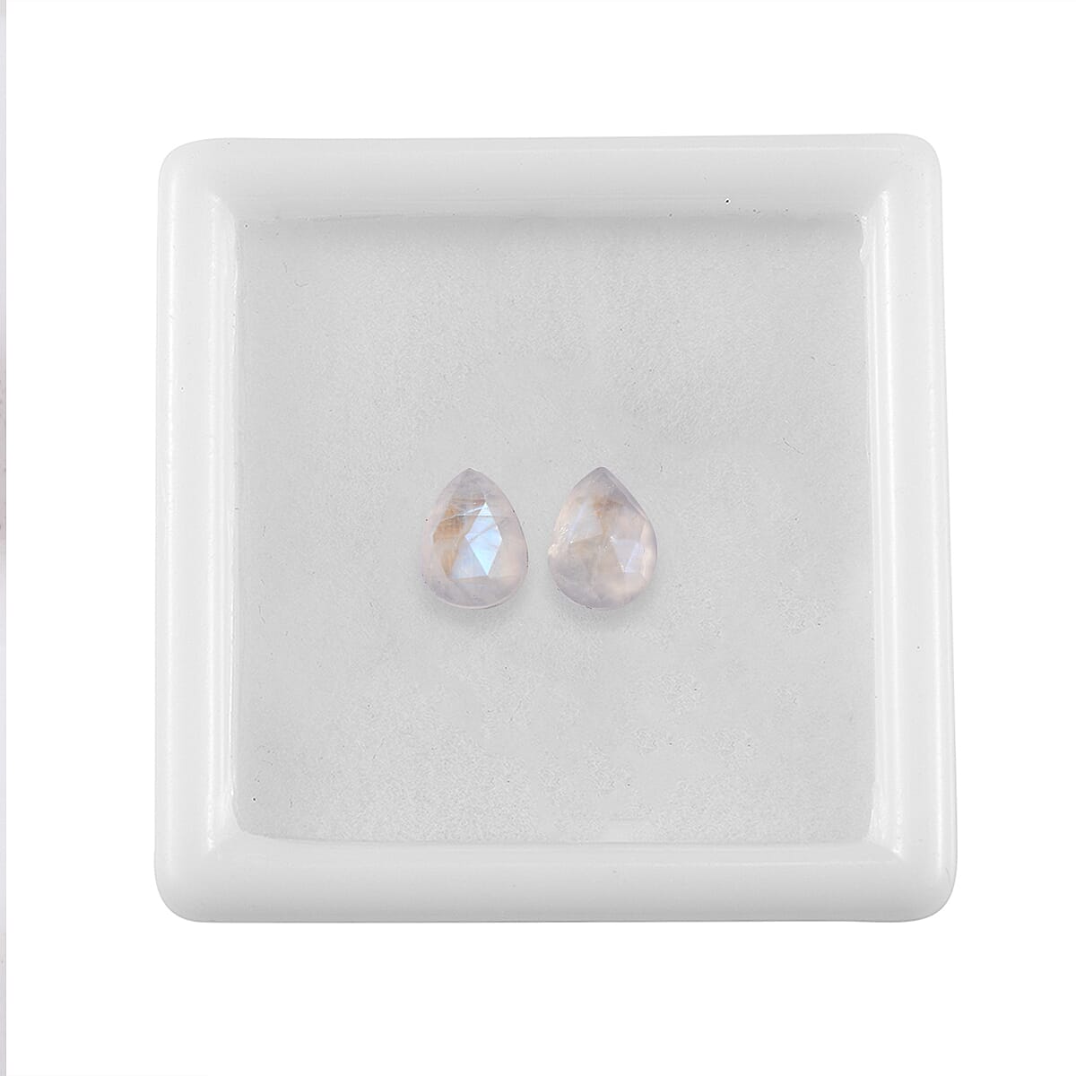 Rainbow Moonstone Set of 2 (Pear 8x6 mm) 2.31 ctw