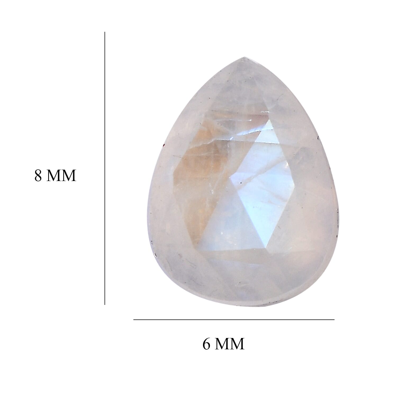 Rainbow Moonstone Set of 2 (Pear 8x6 mm) 2.31 ctw