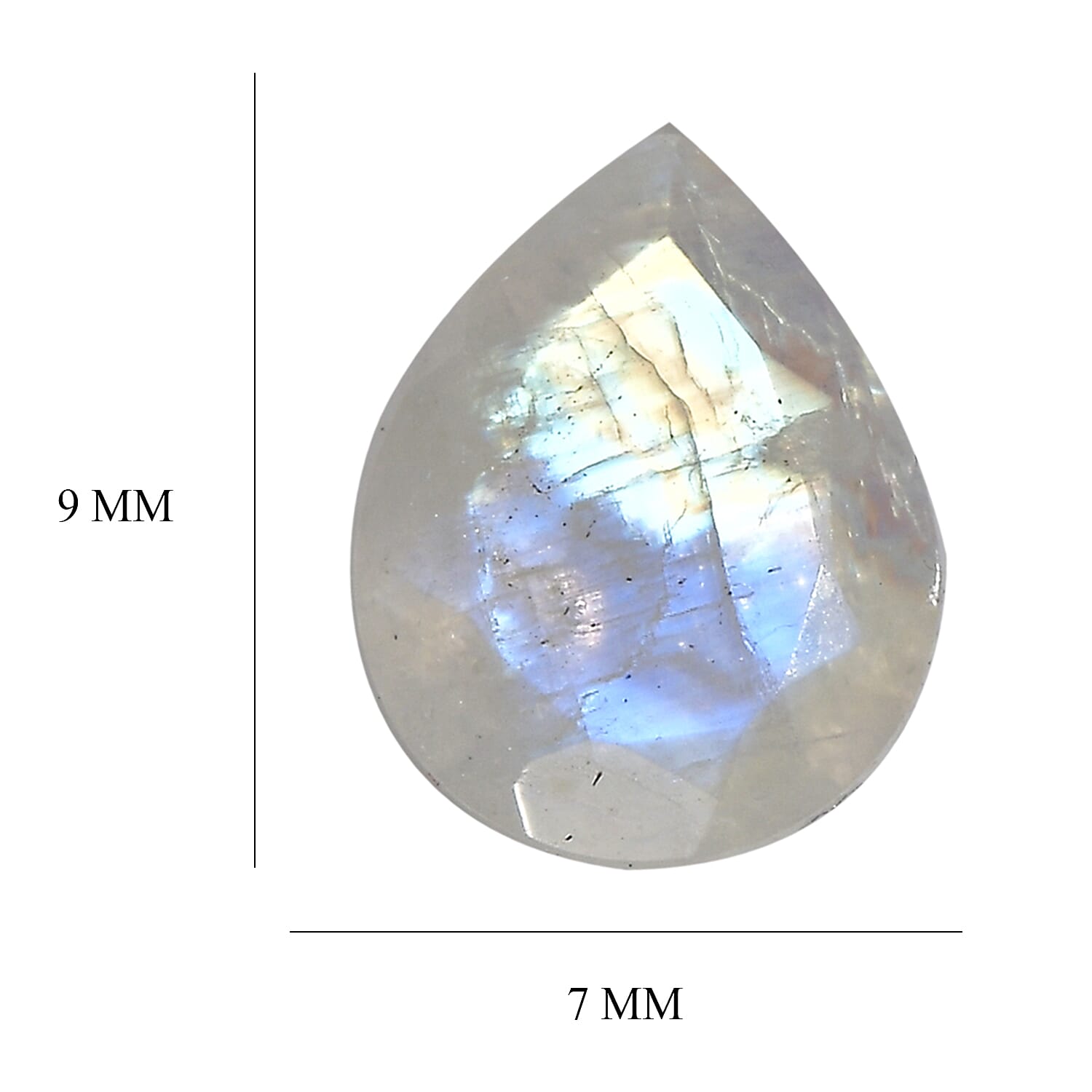Rainbow Moonstone Set of 2 (Pear 9x7 mm) 2.88 ctw
