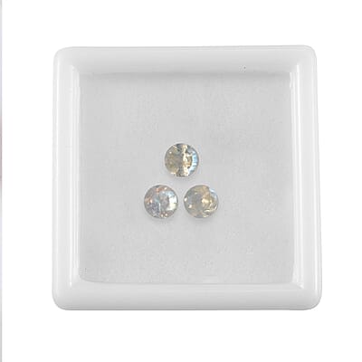 Rainbow Moonstone Set of 3 (Rnd 5 mm) 1.37 ctw