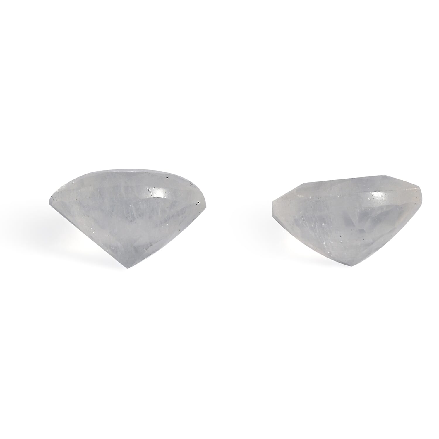 Premium Rainbow Moonstone Set of 2 (Rnd 7 mm) 2.31 ctw