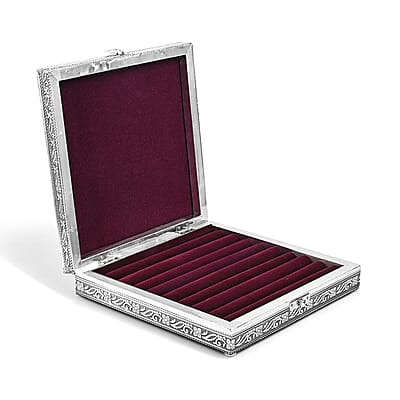 Livmore Silver and Golden Butterfly Embossed Jewelry Ring Box