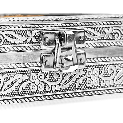 Livmore Silver and Golden Butterfly Embossed Jewelry Ring Box