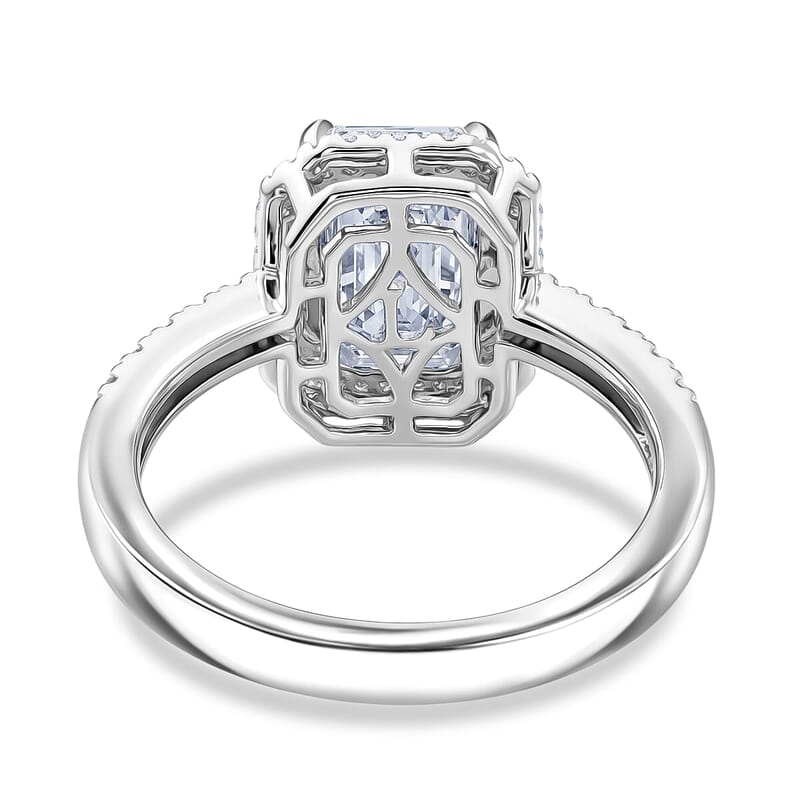 IGI Certified Luxuriant Lab Grown Diamond E-F VS 2.50 ctw Iconic Halo Ring in 950 Platinum (Size  5.5)  5.80 Grams