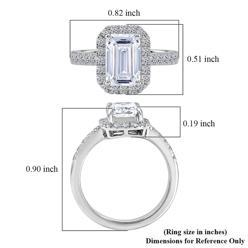 IGI Certified Luxuriant Lab Grown Diamond E-F VS 2.50 ctw Iconic Halo Ring in 950 Platinum (Size  5.5)  5.80 Grams