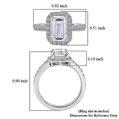 IGI Certified Luxuriant Lab Grown Diamond E-F VS 2.50 ctw Iconic Halo Ring in 950 Platinum (Size  6.0)  5.80 Grams