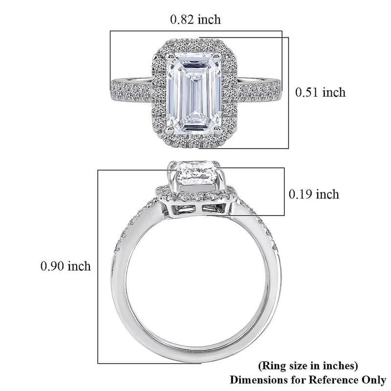IGI Certified Luxuriant Lab Grown Diamond E-F VS 2.50 ctw Iconic Halo Ring in 950 Platinum (Size  6.0)  5.80 Grams