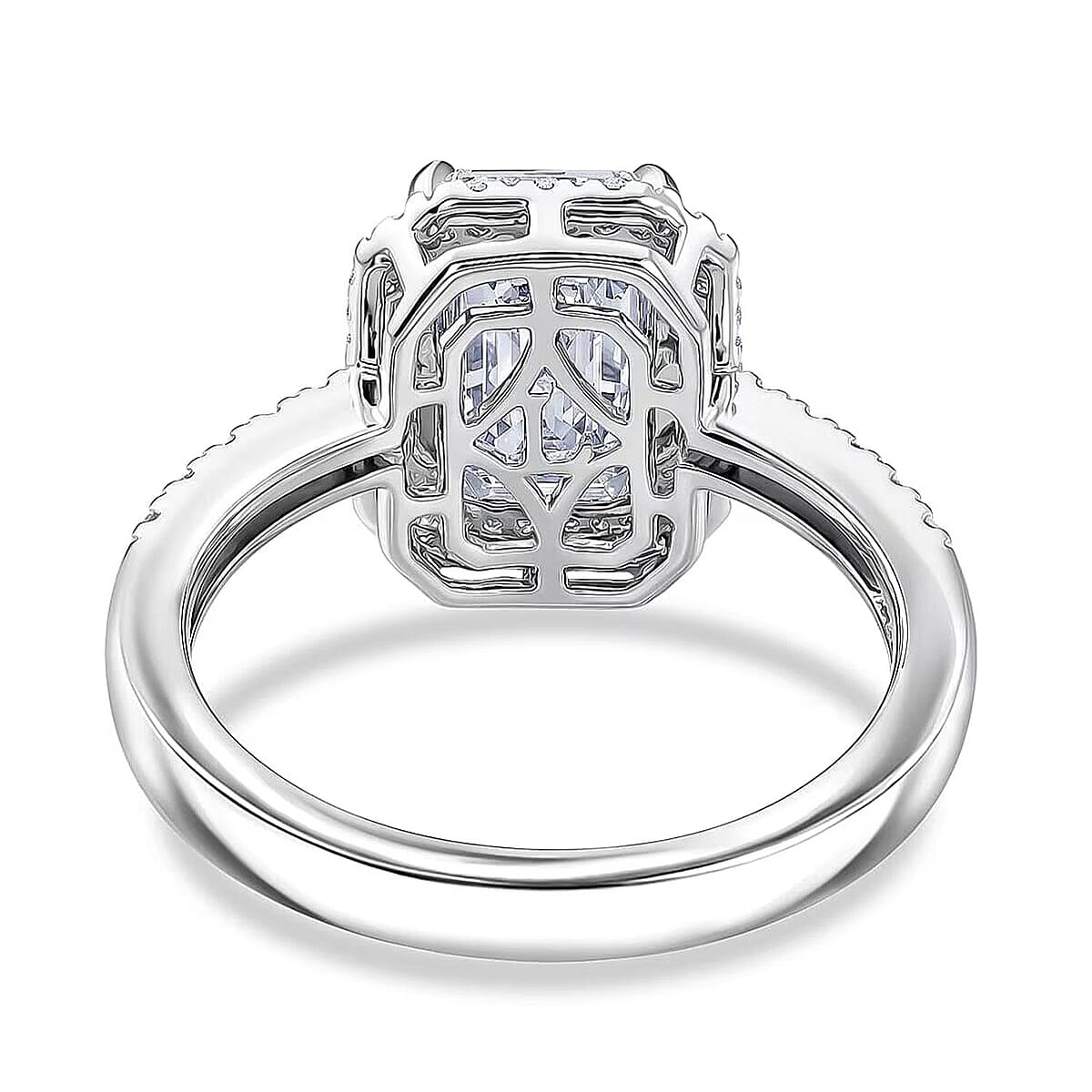 IGI Certified Luxuriant Lab Grown Diamond E-F VS 2.50 ctw Iconic Halo Ring in 950 Platinum (Size  6.0)  5.80 Grams image number 7