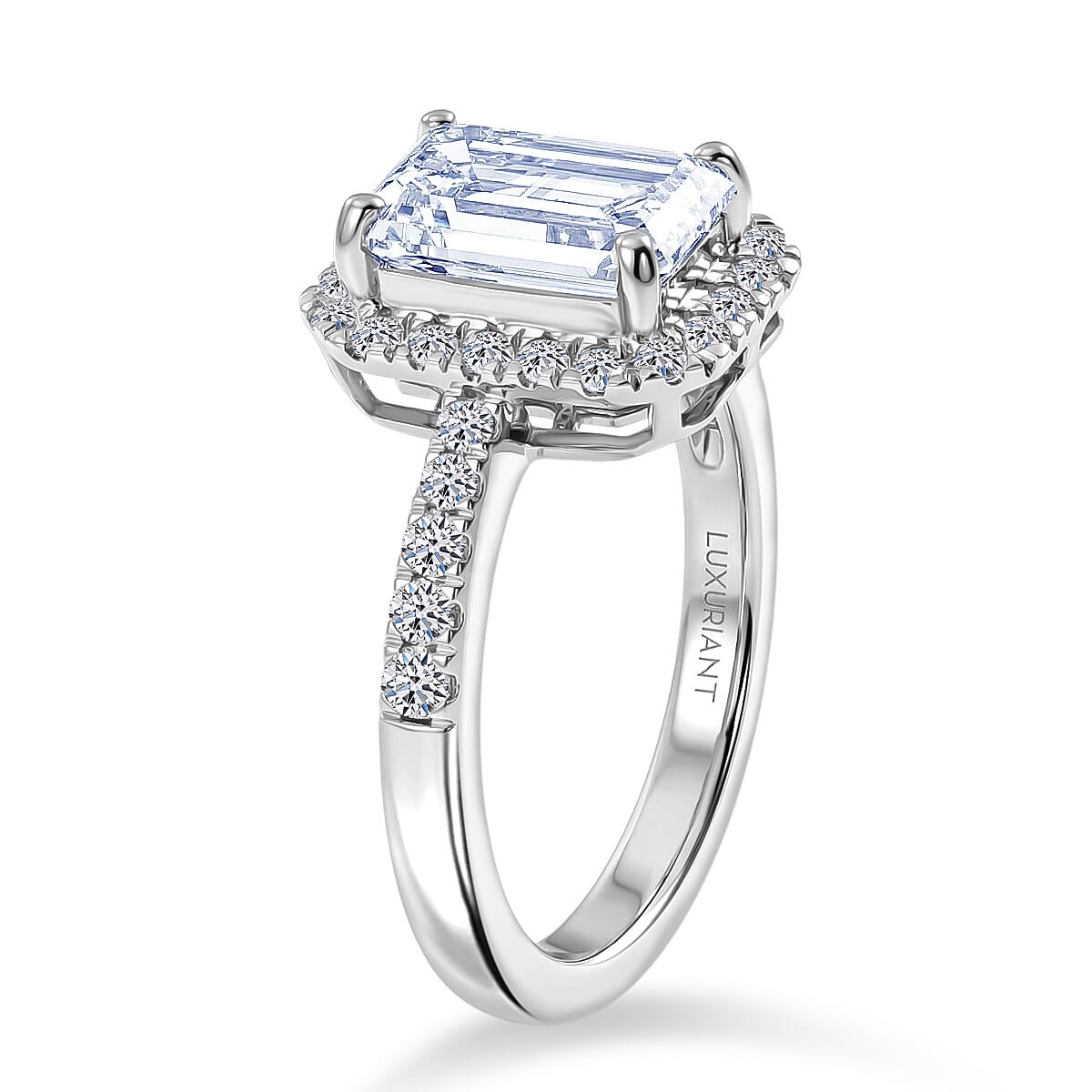 IGI Certified Luxuriant Lab Grown Diamond E-F VS 2.50 ctw Ring in 950 Platinum (Size 8.0) 5.81 Grams image number 3