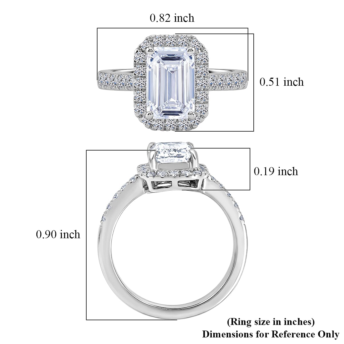IGI Certified Luxuriant Lab Grown Diamond E-F VS 2.50 ctw Ring in 950 Platinum (Size 9.0) 5.81 Grams image number 5