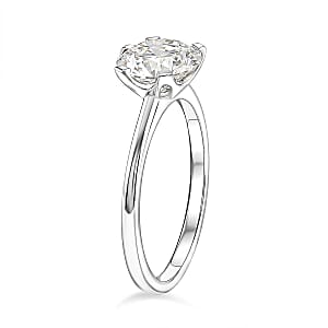 Certified Moissanite D-E VVS1-VVS2 2.00 ctw Timeless Sparkle Ring in 10K White Gold (Size  5.5)