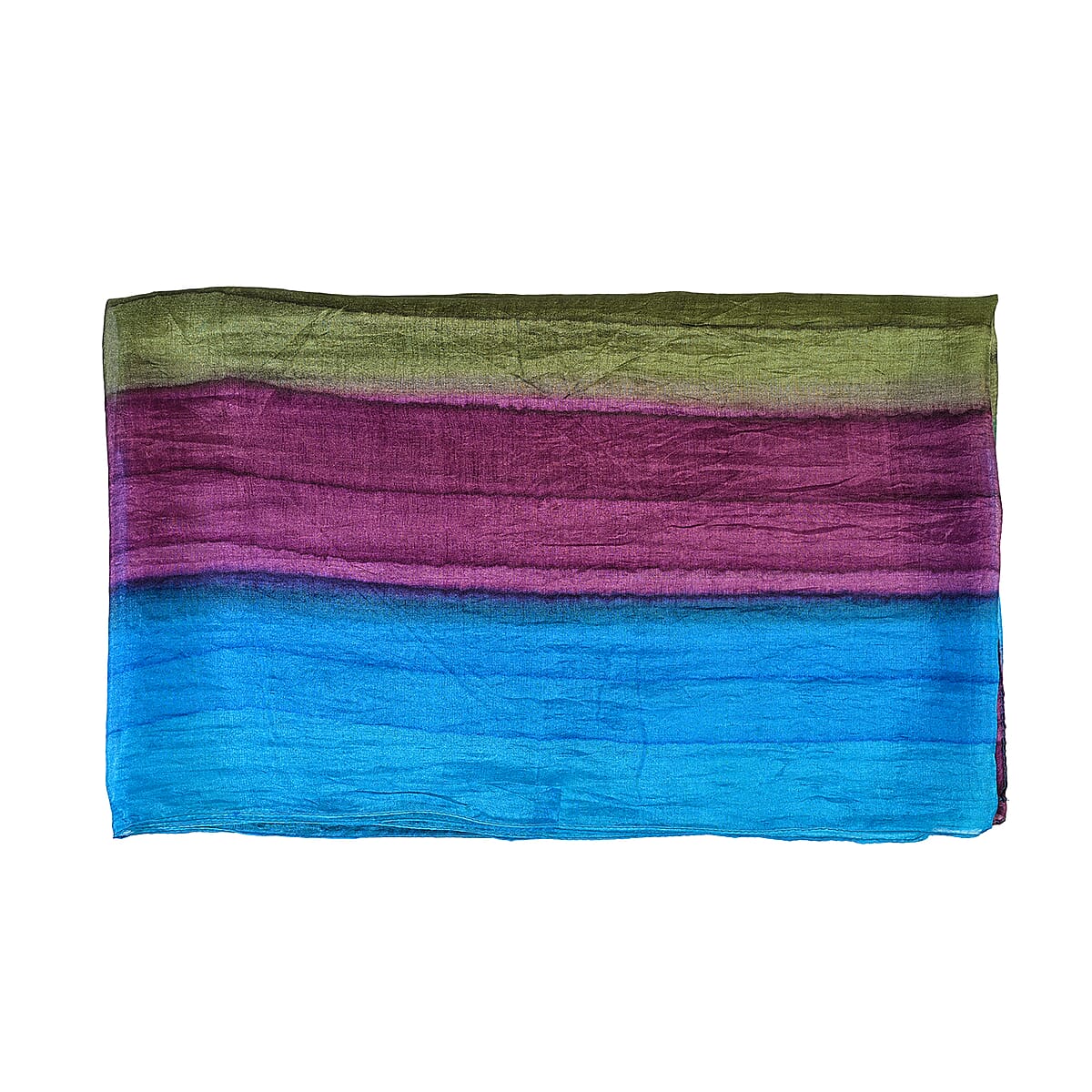 La Marey Blue Mulberry Silk Scarf image number 3