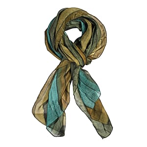 La Marey Green Mulberry Silk Scarf
