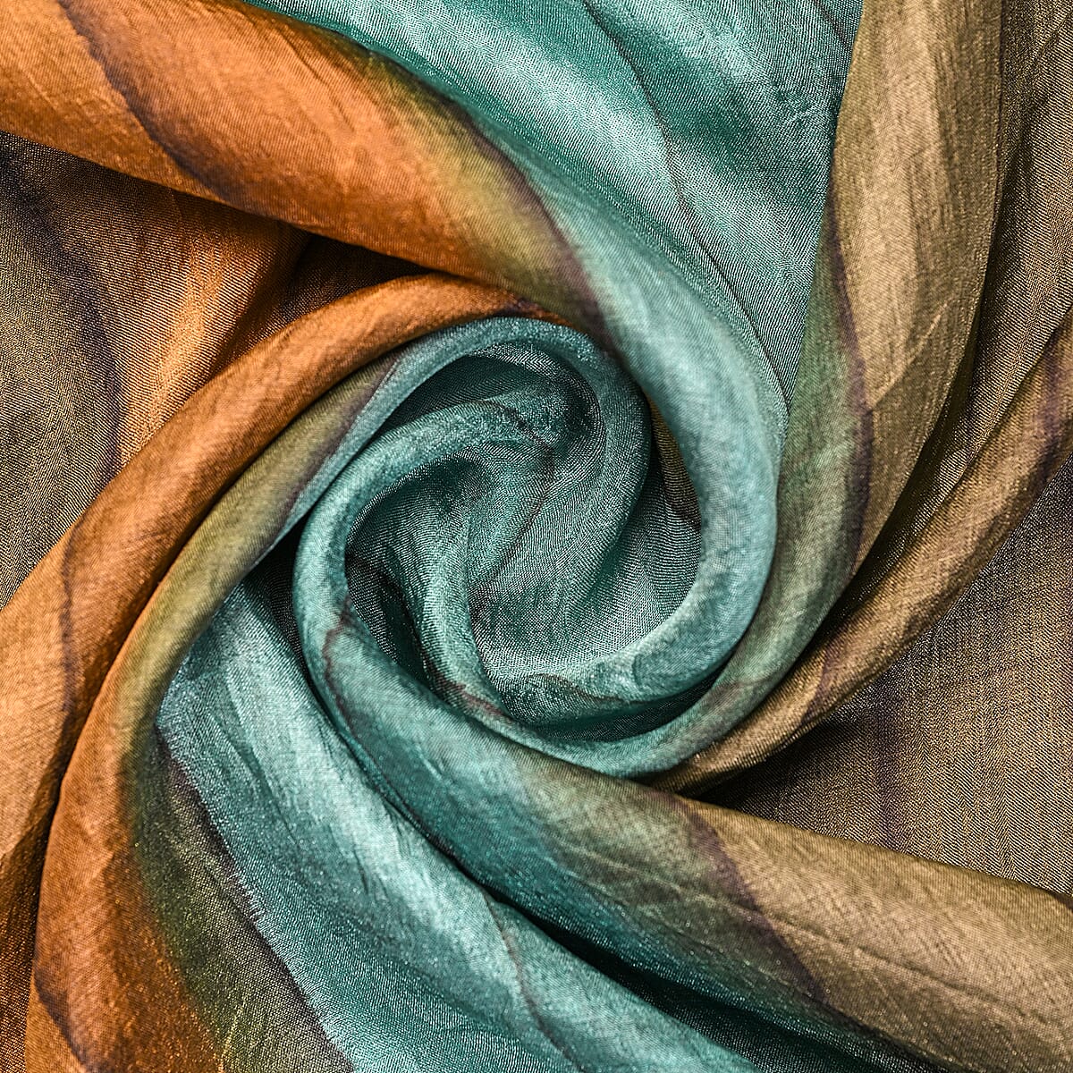 La Marey Green Mulberry Silk Scarf image number 4