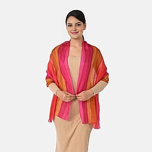 La Marey Pink Mulberry Silk Scarf