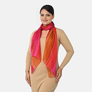La Marey Pink Mulberry Silk Scarf