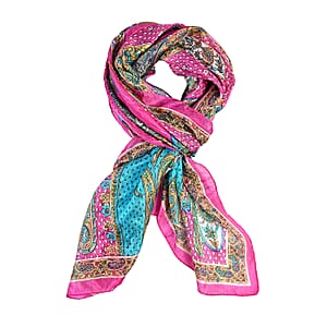 La Marey Pink Mulberry Silk Scarf
