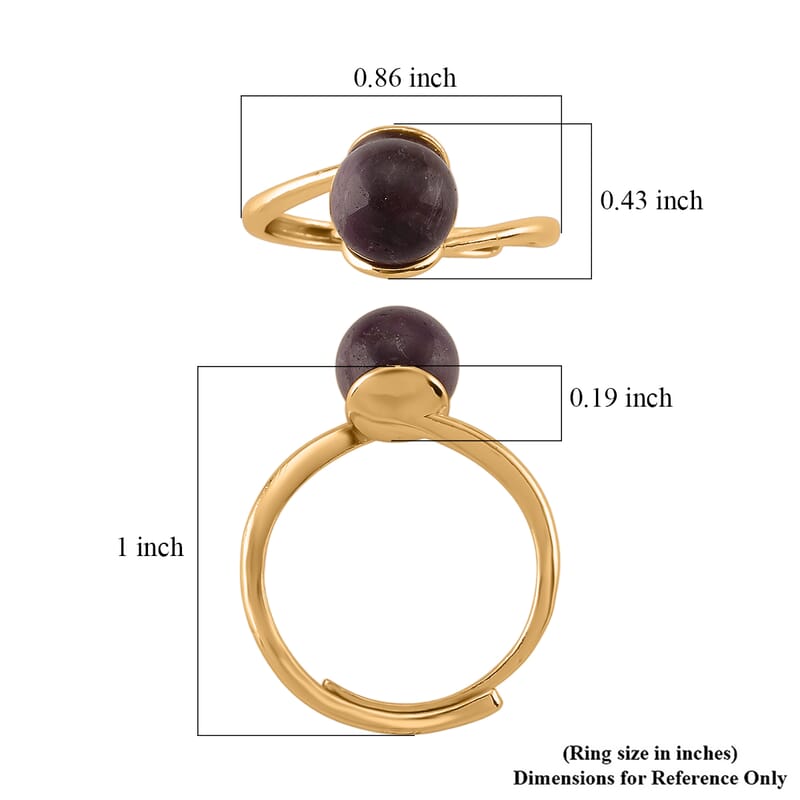 African Amethyst 3.50 ctw Ring (Adjustable) in Goldtone