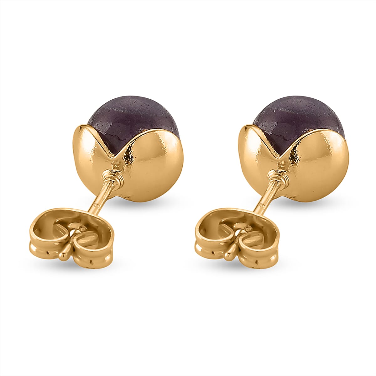 African Amethyst 5.20 ctw Earrings in Goldtone