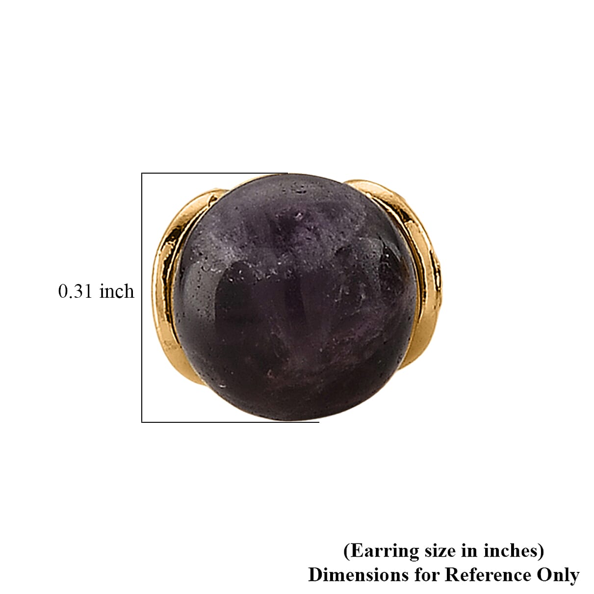 African Amethyst 5.20 ctw Earrings in Goldtone