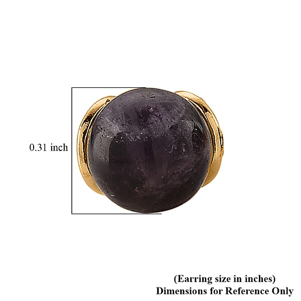 African Amethyst 5.20 ctw Earrings in Goldtone