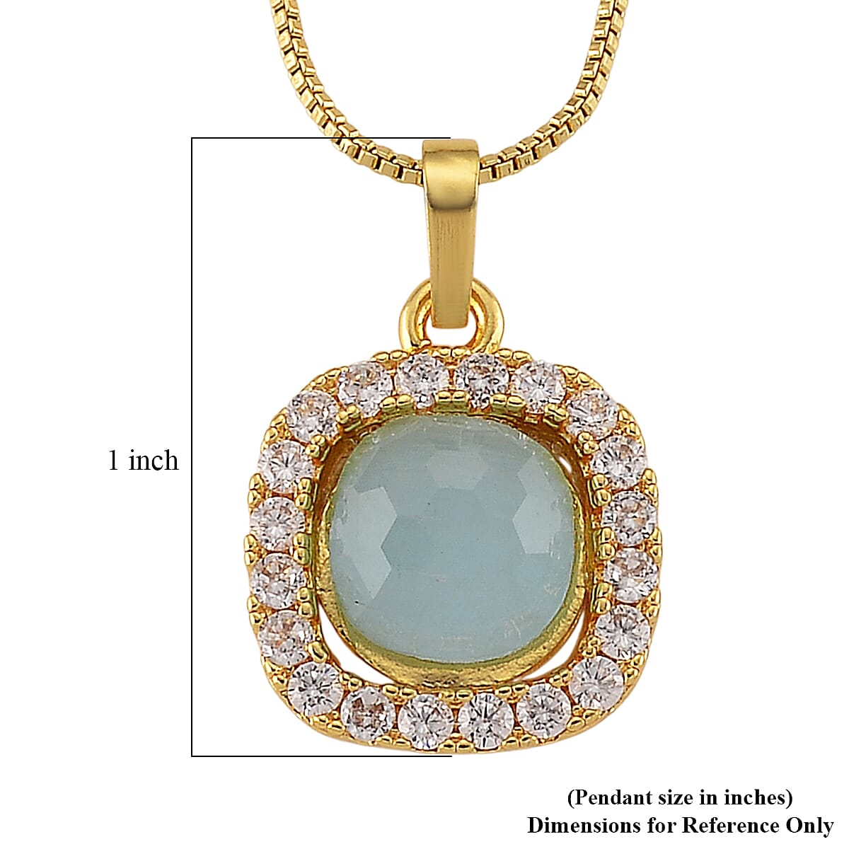 Mangoro Aquamarine and Simulated Dimaond 10.10 ctw Beaded Necklace in Goldtone 18-20 Inches