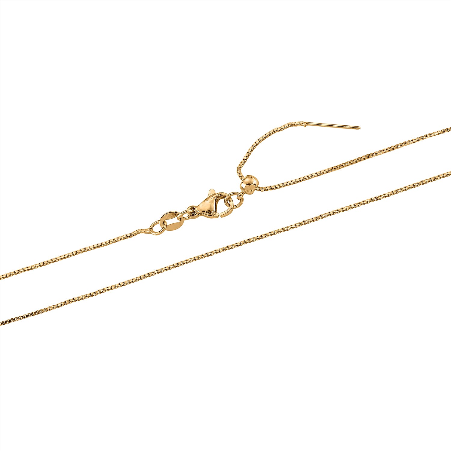 African Amethyst and Simulated Diamond 5.10 ctw Necklace in Goldtone 18-20 Inches