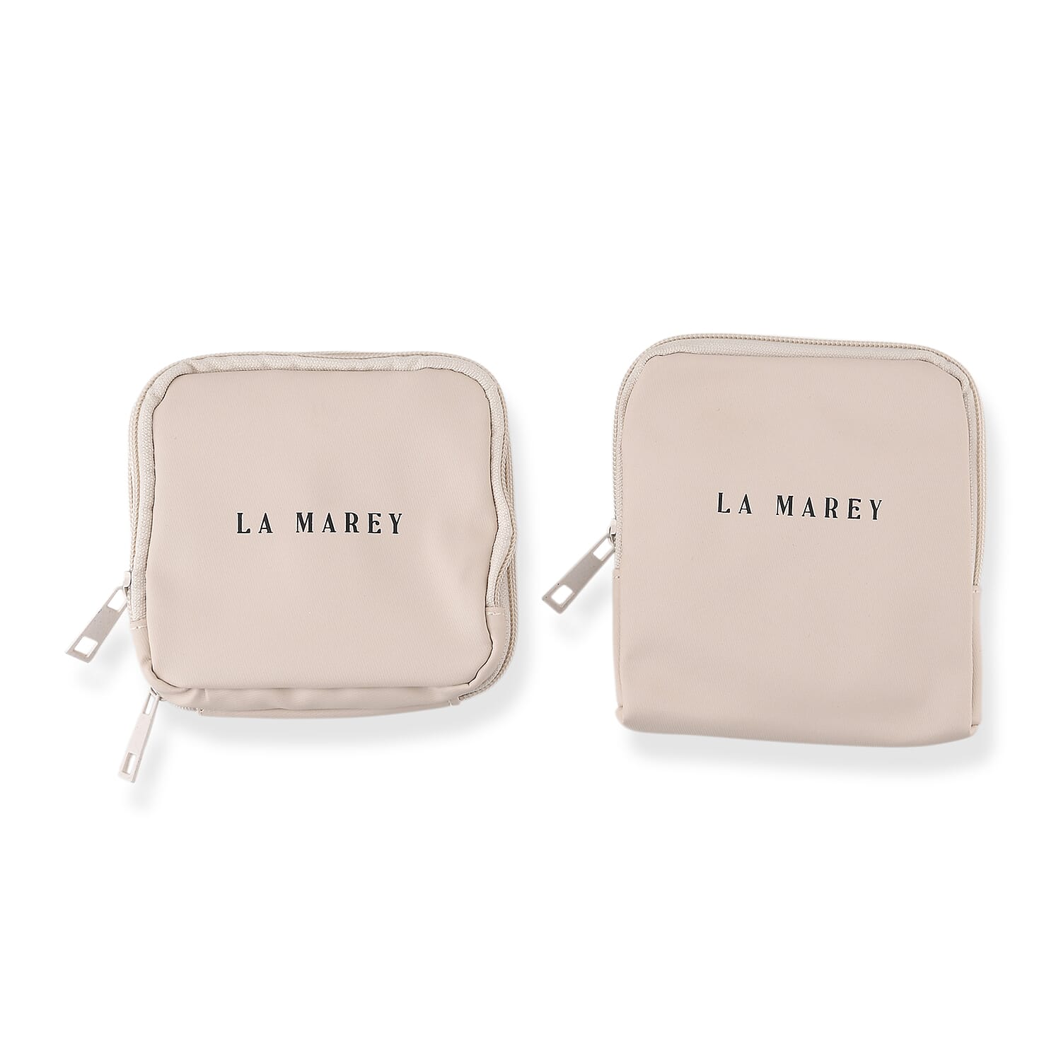 Set of 2 Single Layer and Double Layer Travel Jewelry Case with Anti Tarnish Lining - White