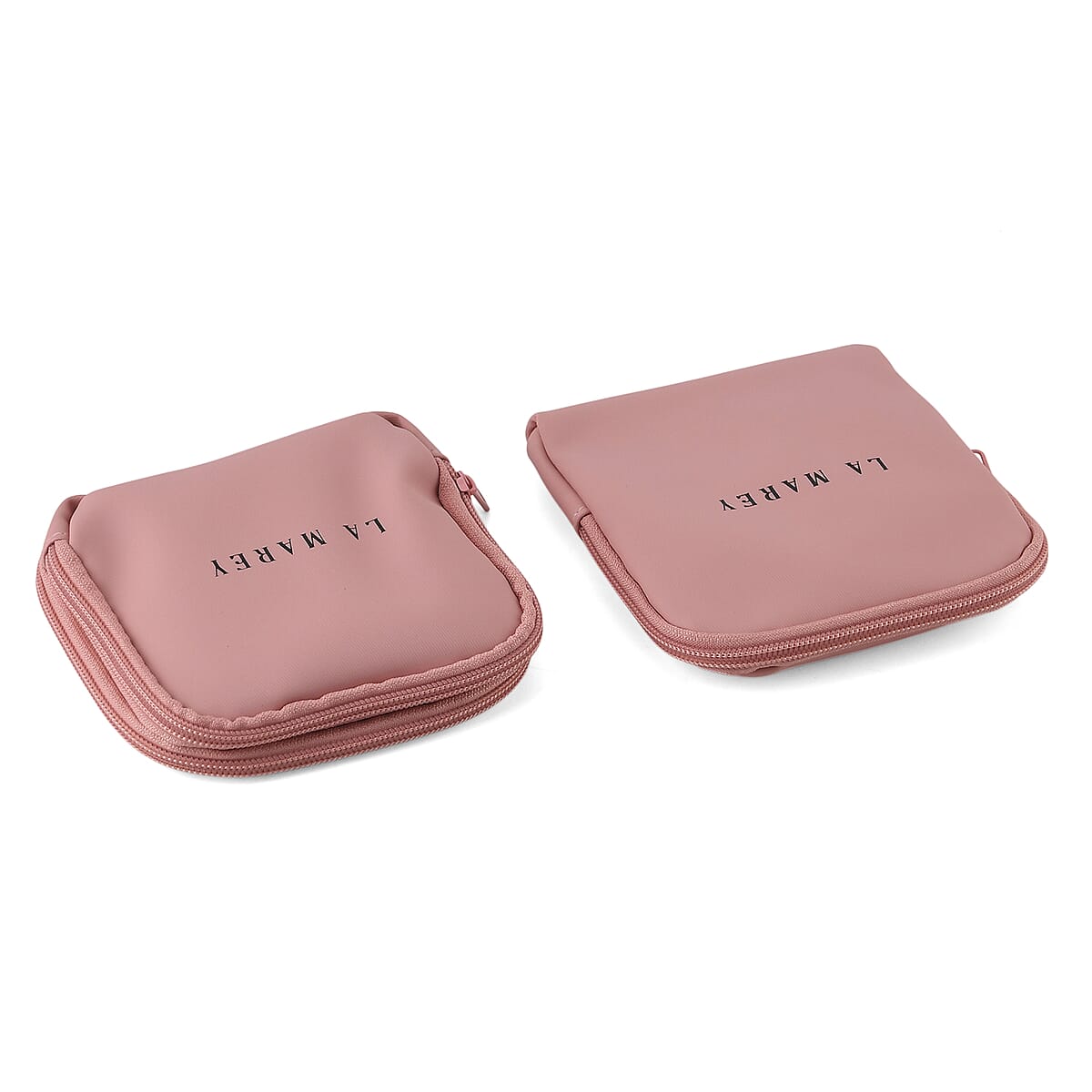 Set of 2 Single Layer and Double Layer Travel Jewelry Case with Anti Tarnish Lining - Pink image number 4