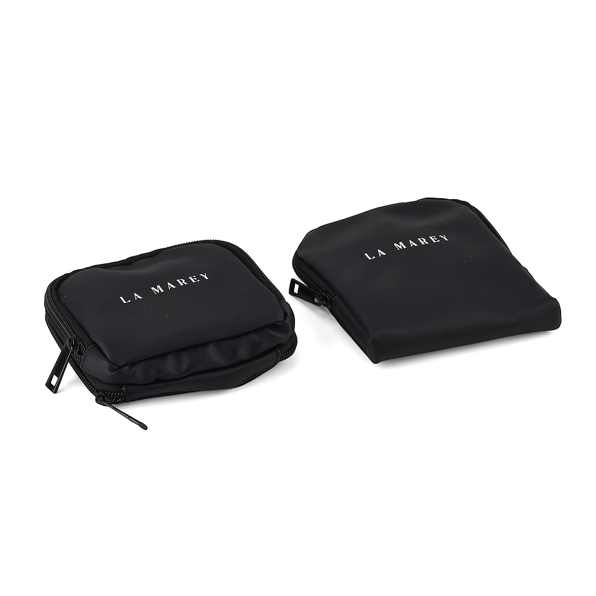 Set of 2 Single Layer and Double Layer Travel Jewelry Case with Anti Tarnish Lining - Black image number 3