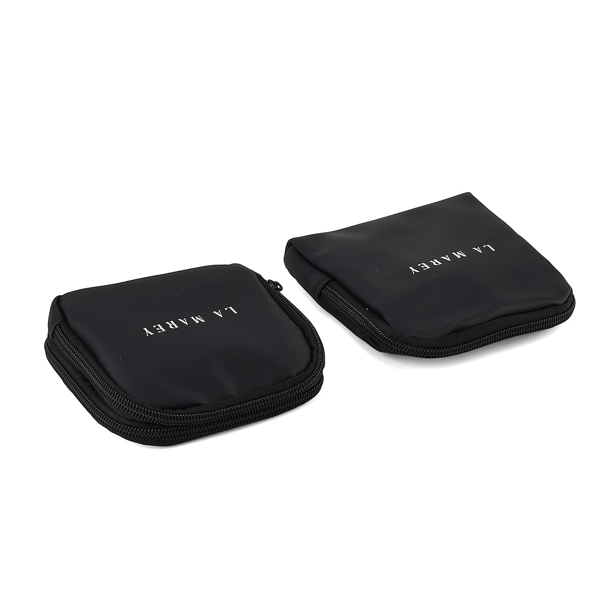 Set of 2 Single Layer and Double Layer Travel Jewelry Case with Anti Tarnish Lining - Black image number 4